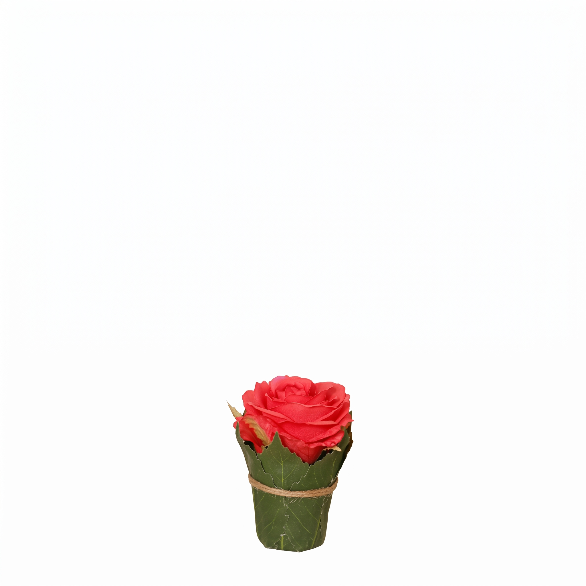 sia-noah-rose-artificielle-corail-9-cm-feuilles image 3