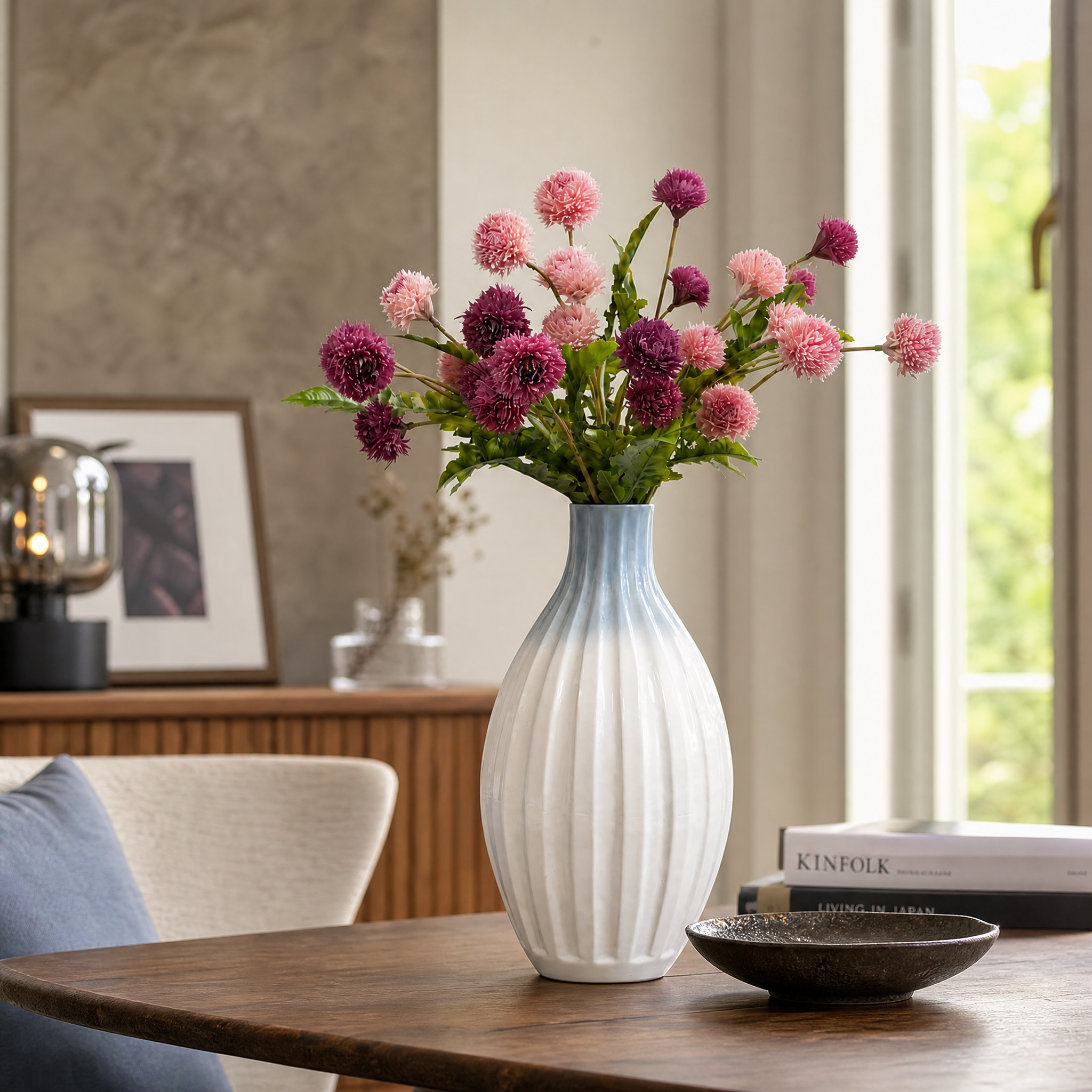 sia-noah-bouquet-artificiel-chrysanth-mes-rose-violet-62-cm image 2