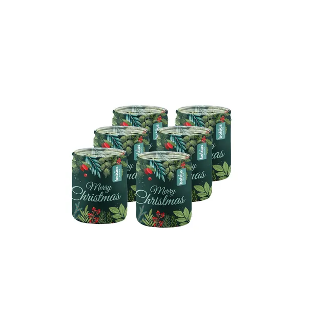bolsius-bougies-parfum-es-verre-vert-lot-6-bougie-vanille image 1