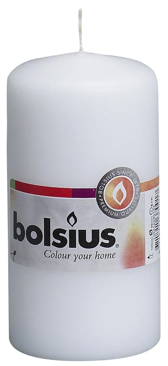 bolsius-bougies-piliers-blancs-lot-10-12-cm-33h image 1
