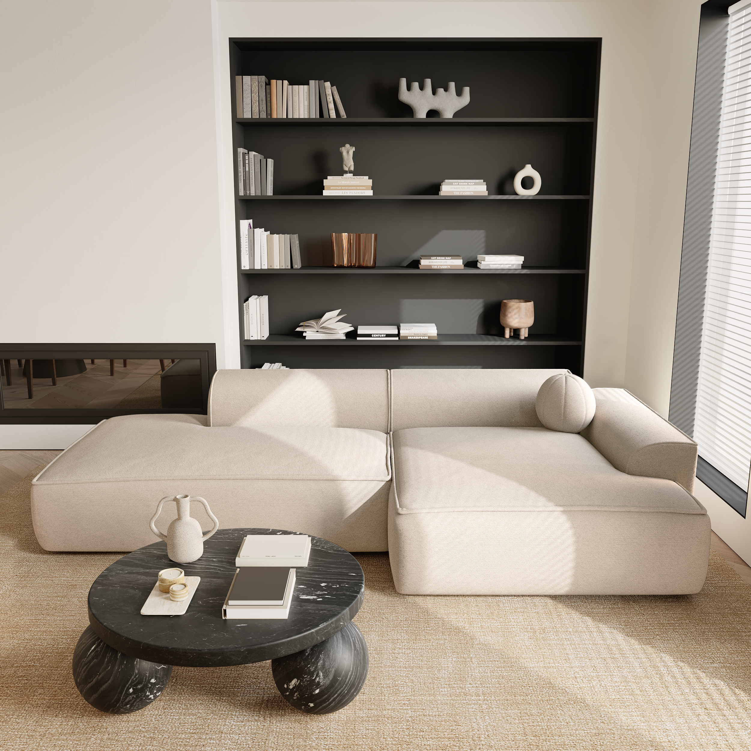 sia-ania-canap-angle-droit-300-cm-cr-me image 2