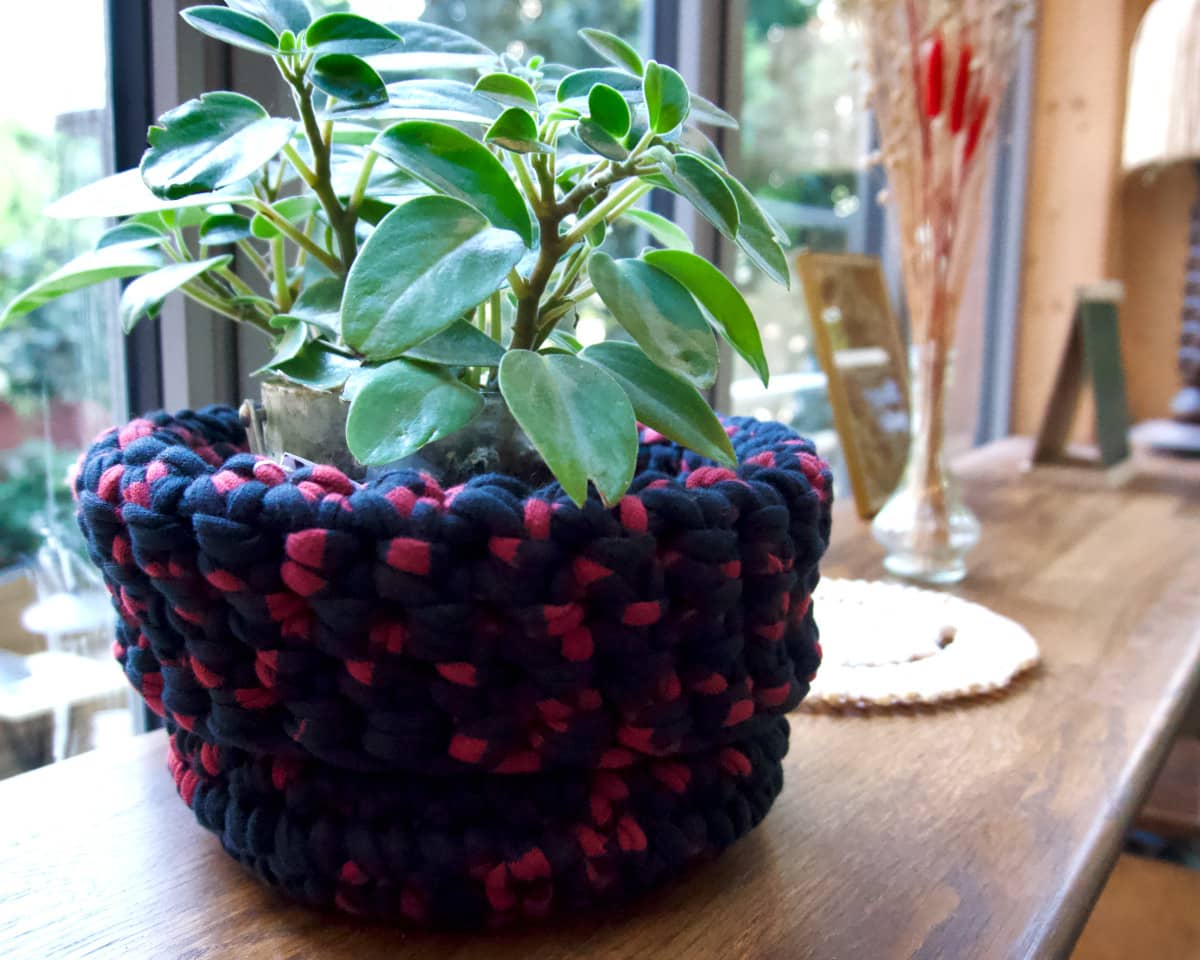 am-cla-paniers-rangement-panier-crochet-rouge-et-noir-coton-recycl image 7