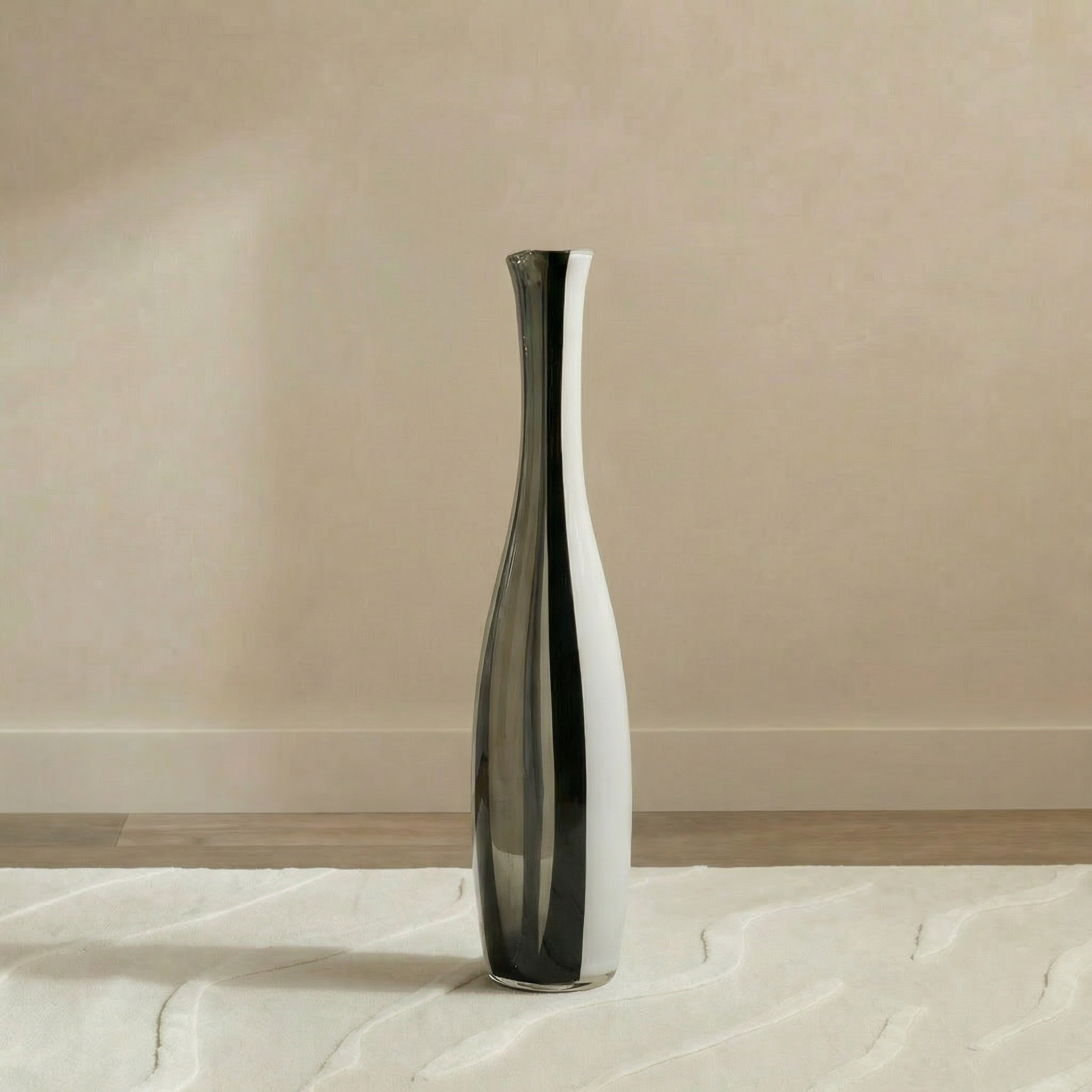 sia-deco-alaska-vase-fin-verre-souffl-blanc-53-cm image 2