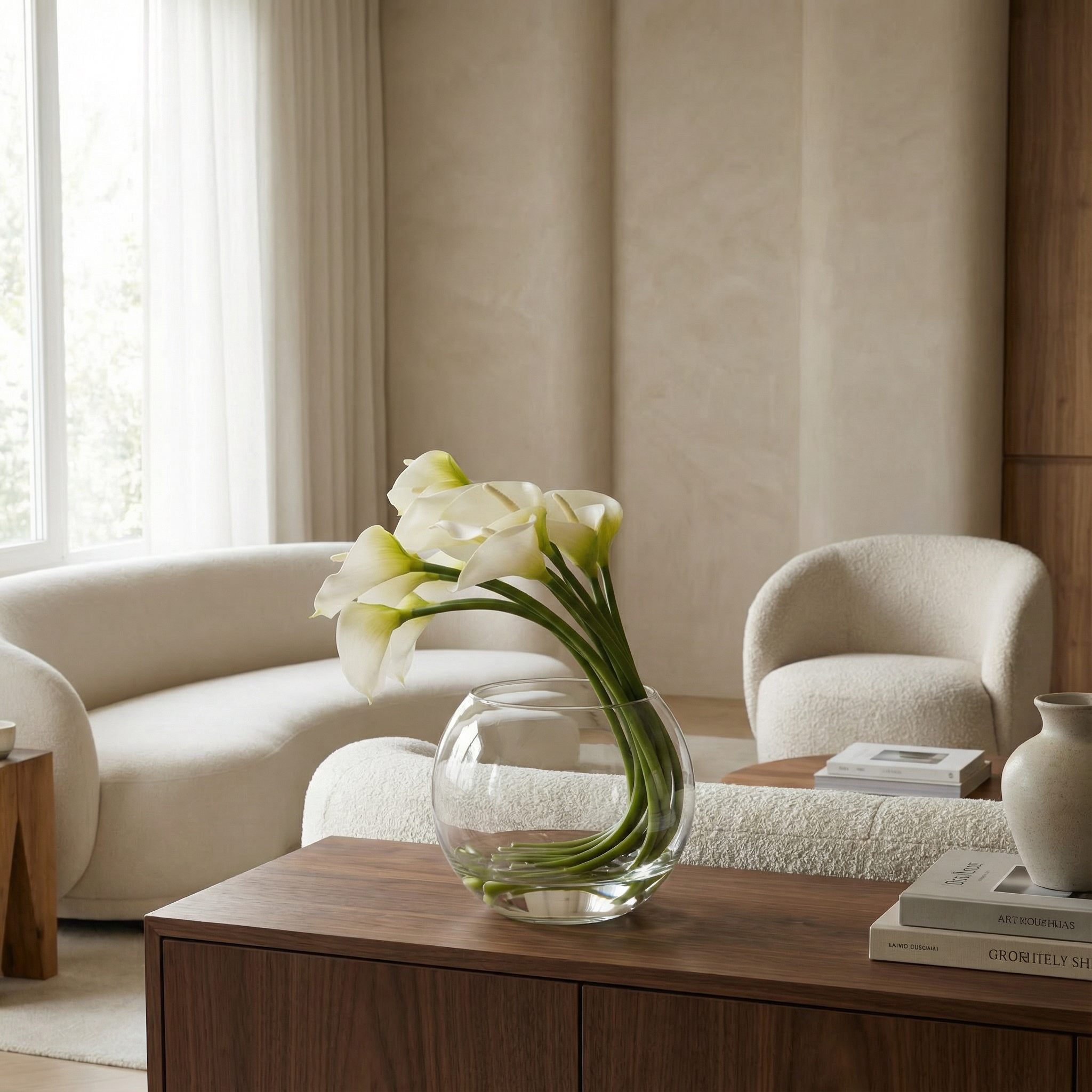 sia-deco-noah-composition-arums-fleurs-artificielles-blanc image 2