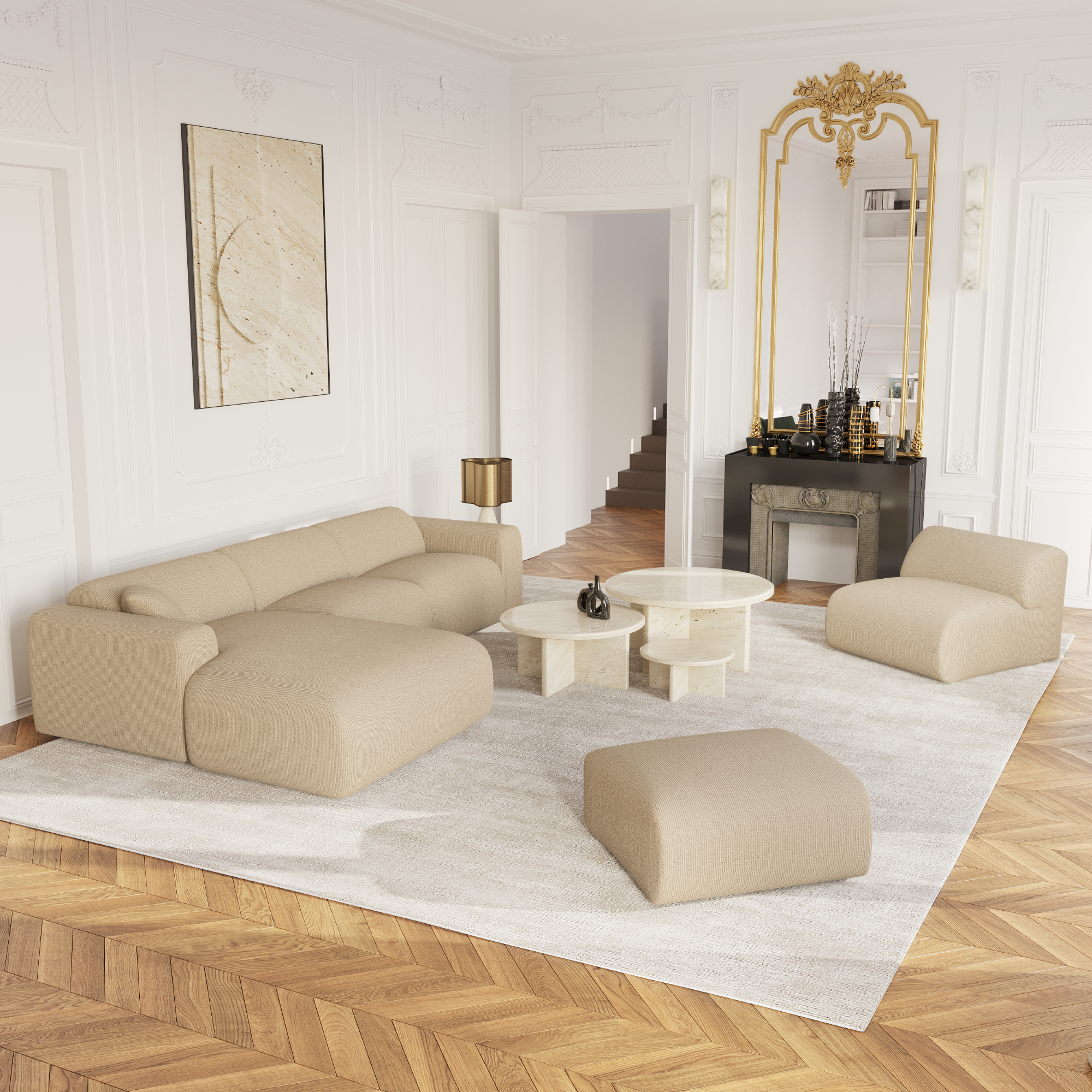 sia-deco-myra-canap-grand-angle-gauche-cr-me-tissu image 7