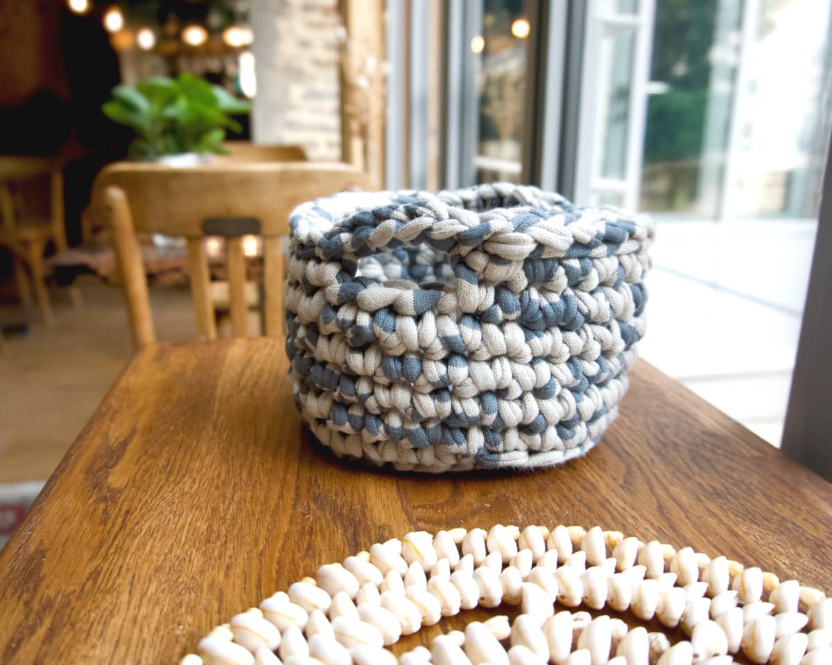 am-cla-paniers-panier-crochet-gris-bleu-anses-coton-18-cm image 1