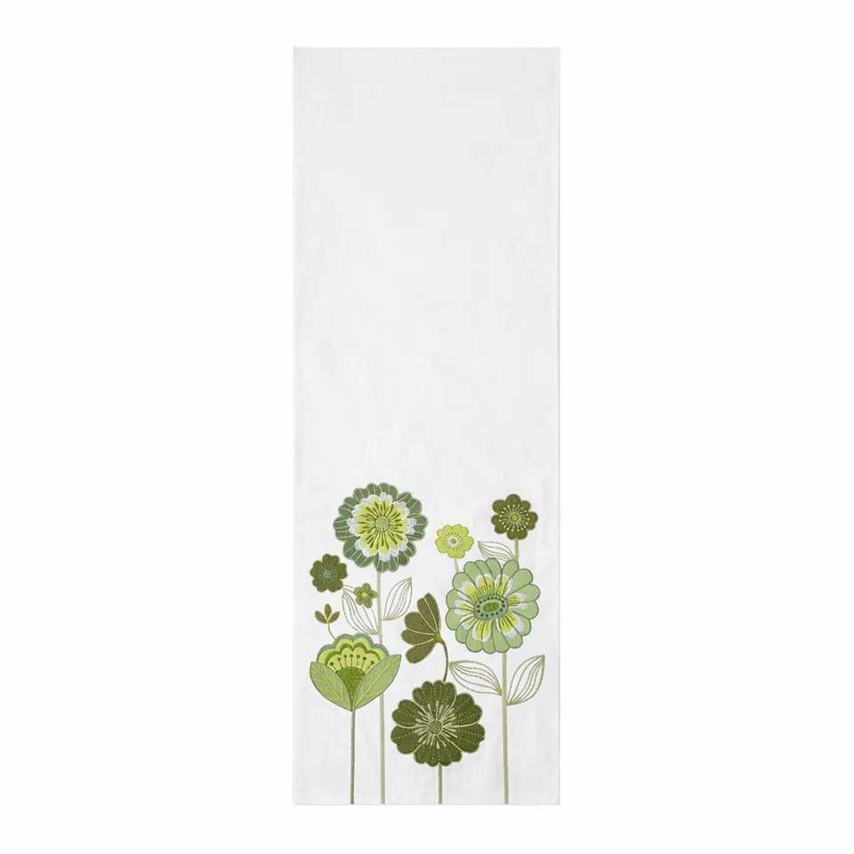 sia-deco-nola-chemin-de-table-vintage-blanc-140-cm image 1