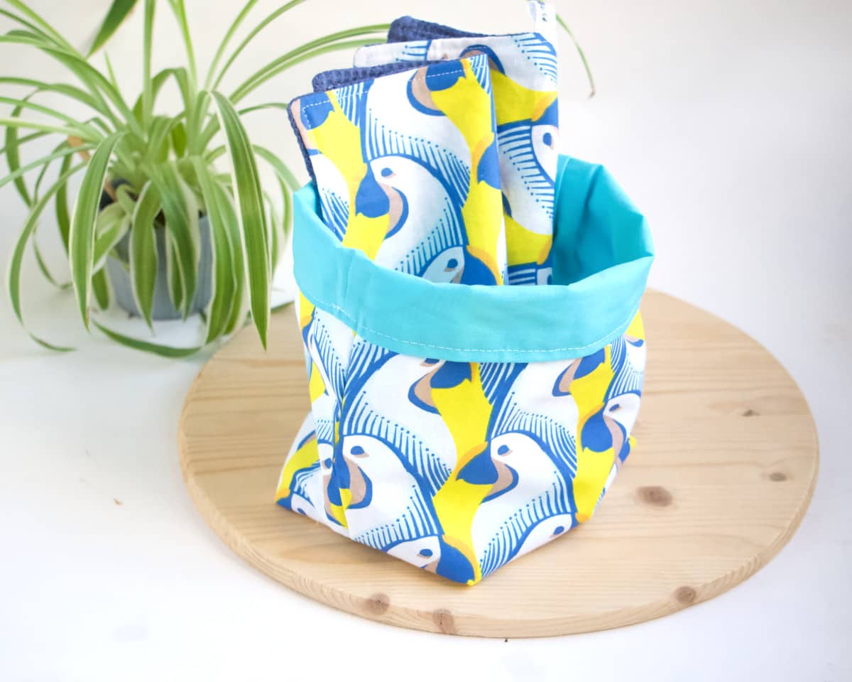 am-cla-paniers-rangement-perroquets-panier-tissu-bleu-jaune image 3