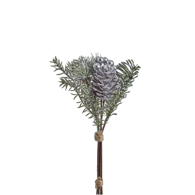 sia-noah-bouquet-pin-baies-19-cm-argent-rouge-blanc image 1