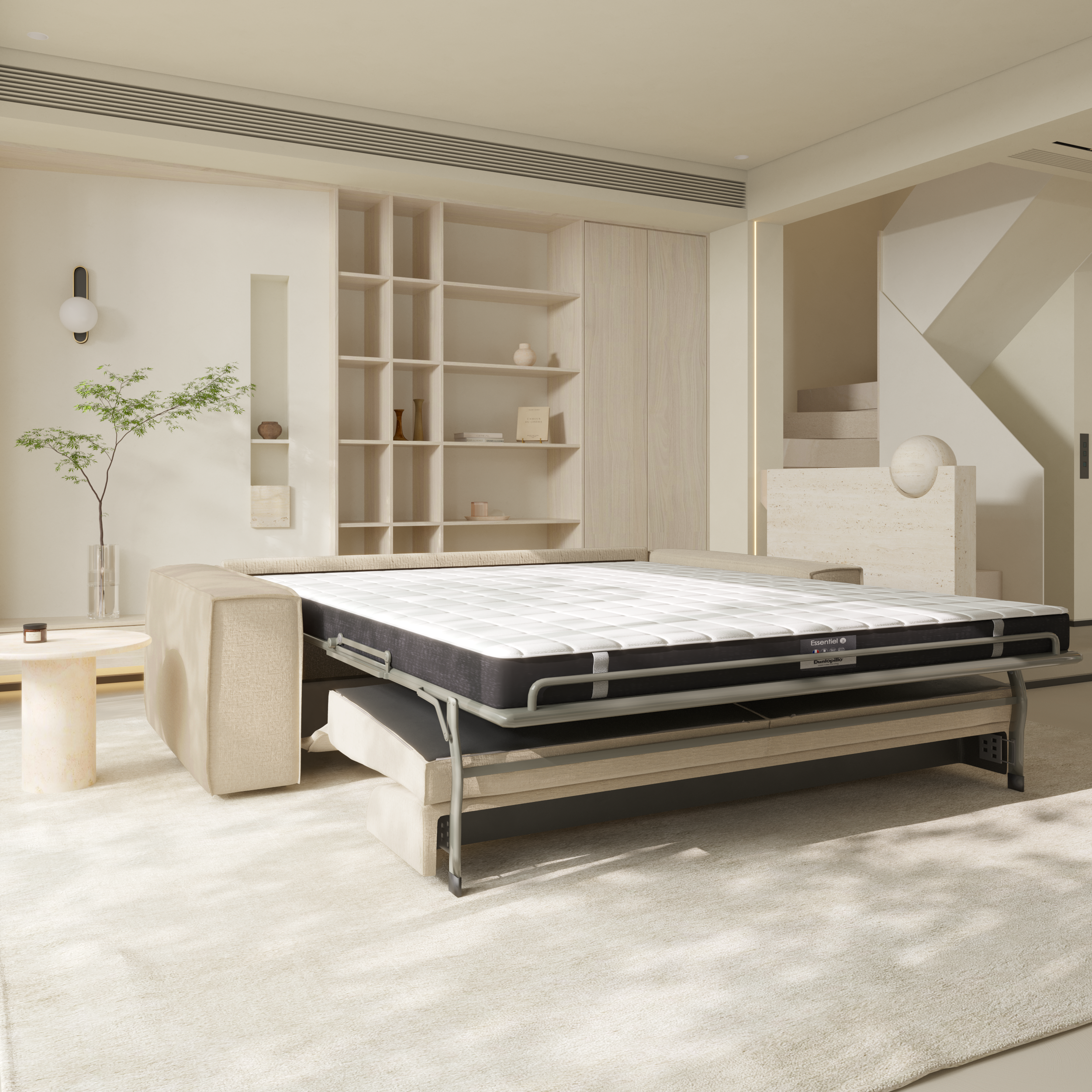 sia-joan-canap-convertible-160-cm-cr-me-matelas-m-moire image 3