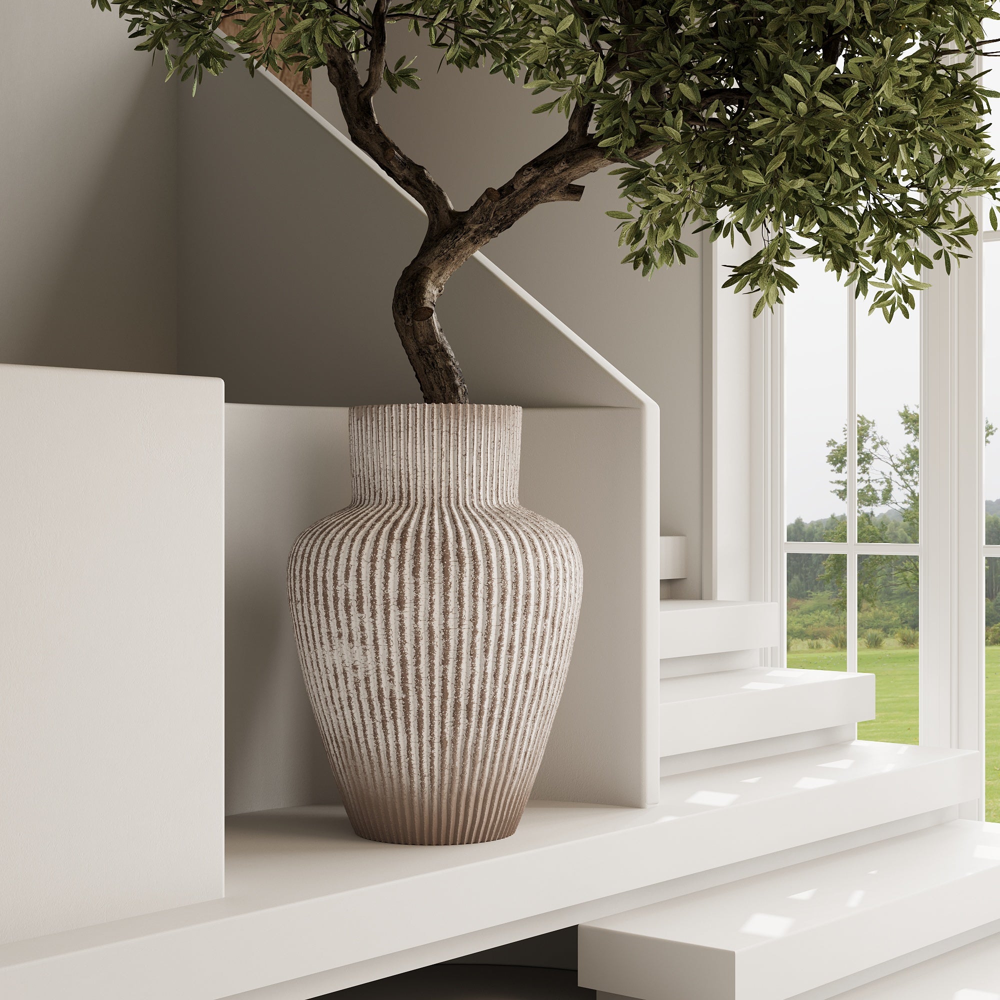 sia-antica-roma-83-cm-cache-pot-beige-fibre-de-ciment image 4