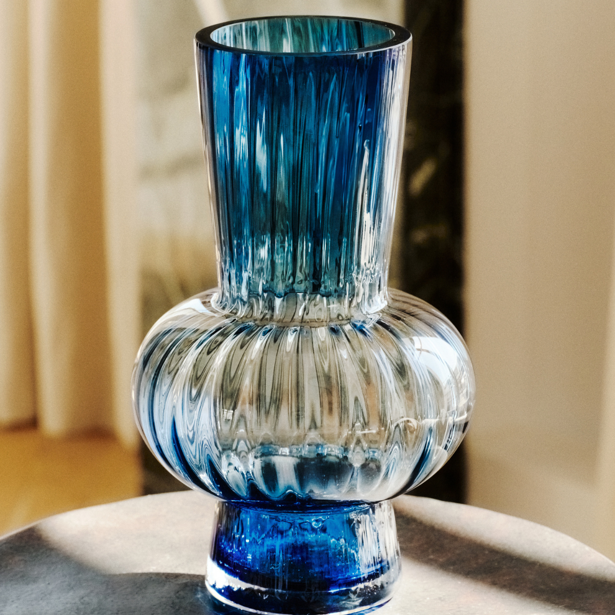 sia-deco-antica-bubble-31-cm-vase-bleu-ondul image 2