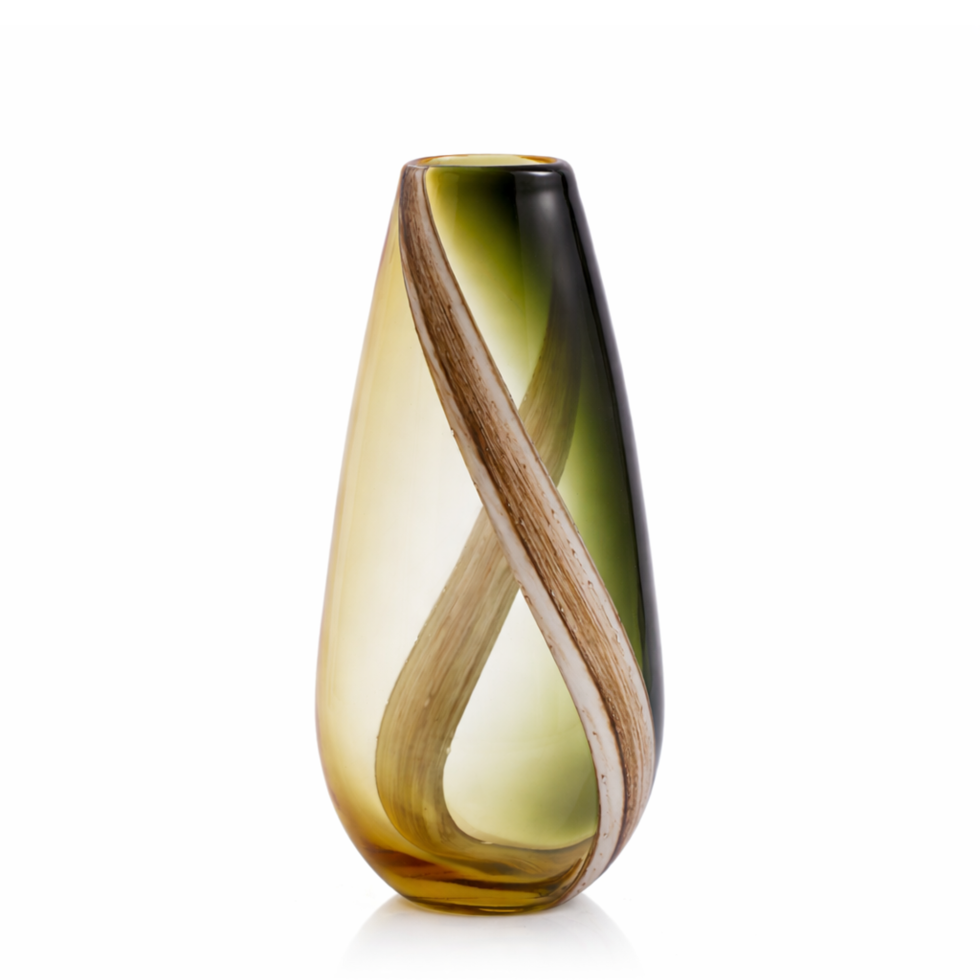 sia-antica-vase-olivine-verre-souffl-vert-38-cm image 1