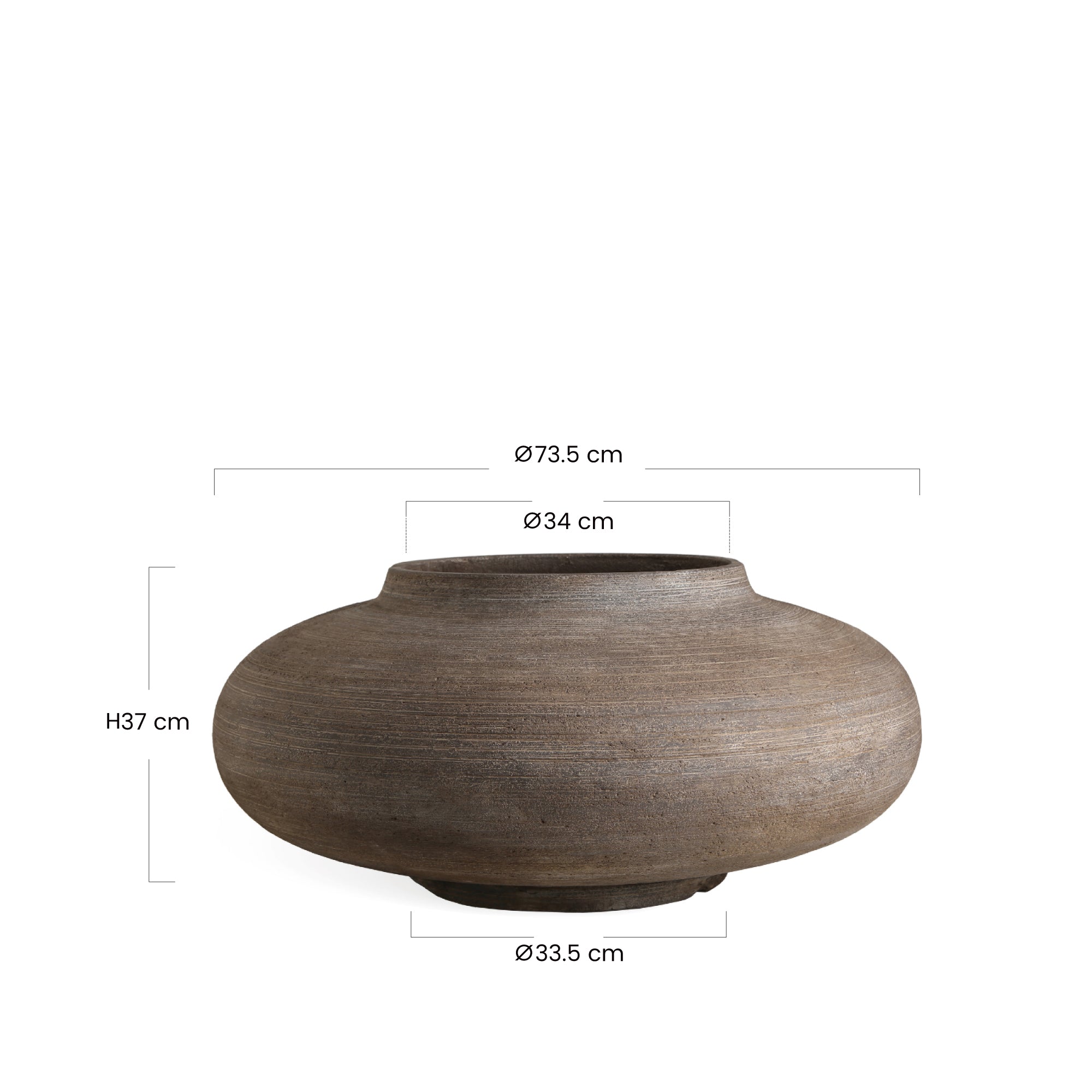 sia-deco-antica-cache-pot-zen-37cm-marron-fonc image 6