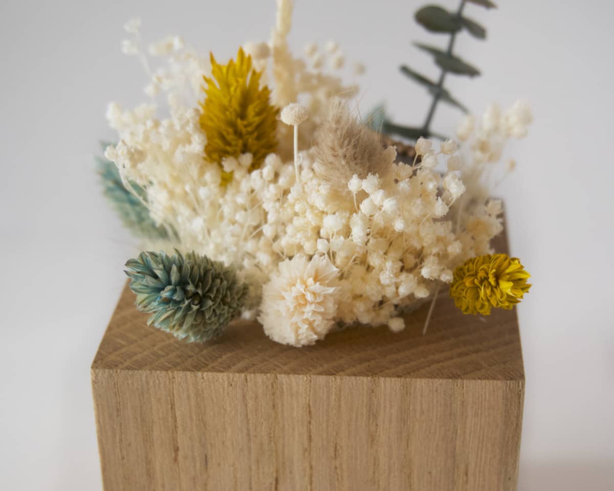 am-cla-cache-pot-bois-fleurs-s-ch-es-jaune-bleu-turquoise image 3