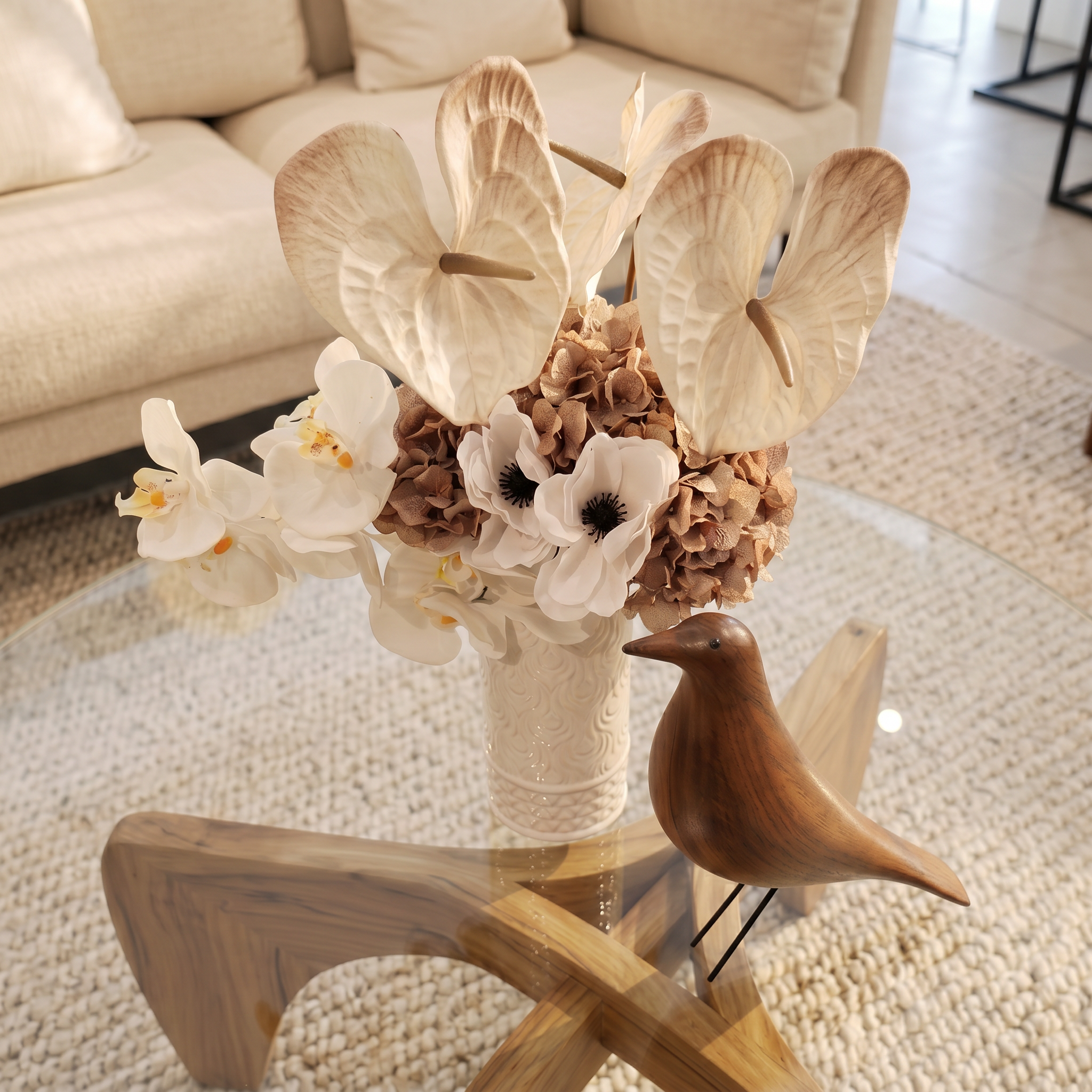 sia-deco-noah-anthurium-ombr-fleur-artificielle-marron-76-cm image 2