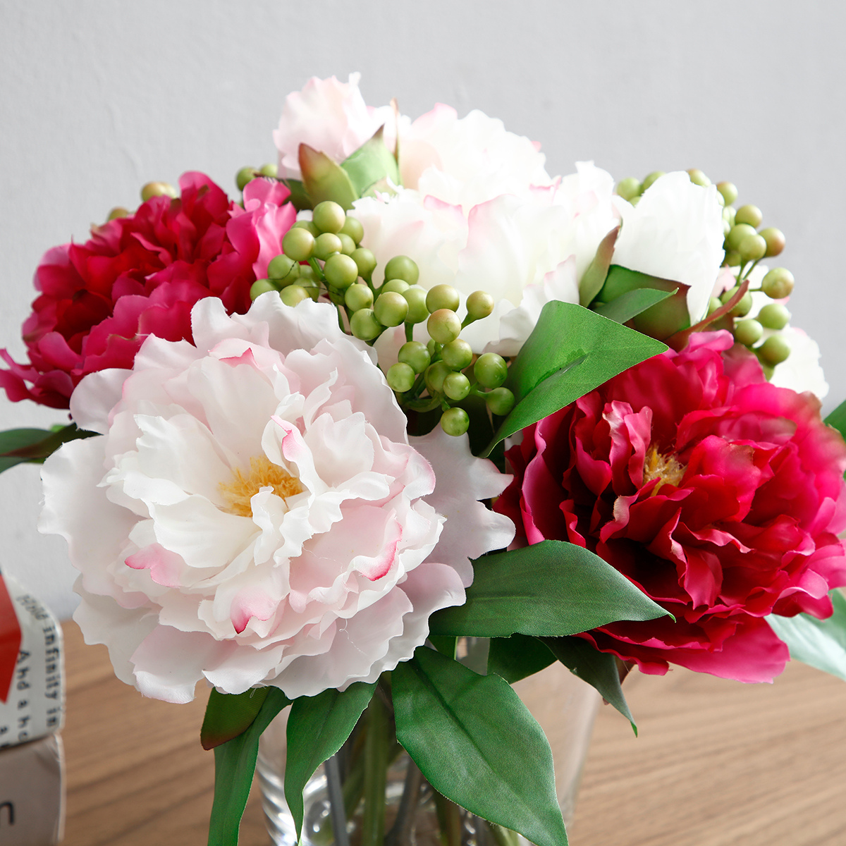 sia-deco-noah-composition-pivoines-fausse-fleur-blanc-26-cm image 8