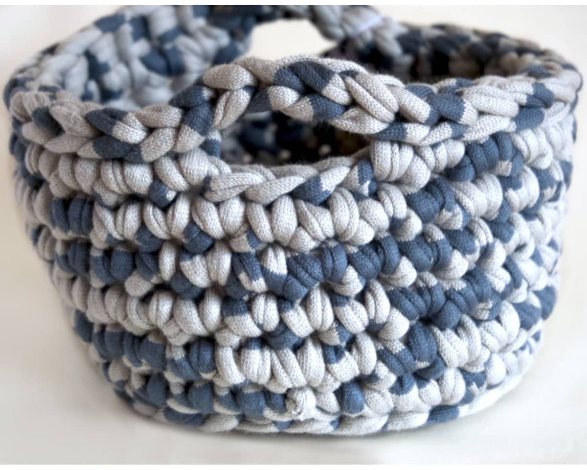 am-cla-paniers-panier-crochet-gris-bleu-anses-coton-18-cm image 2