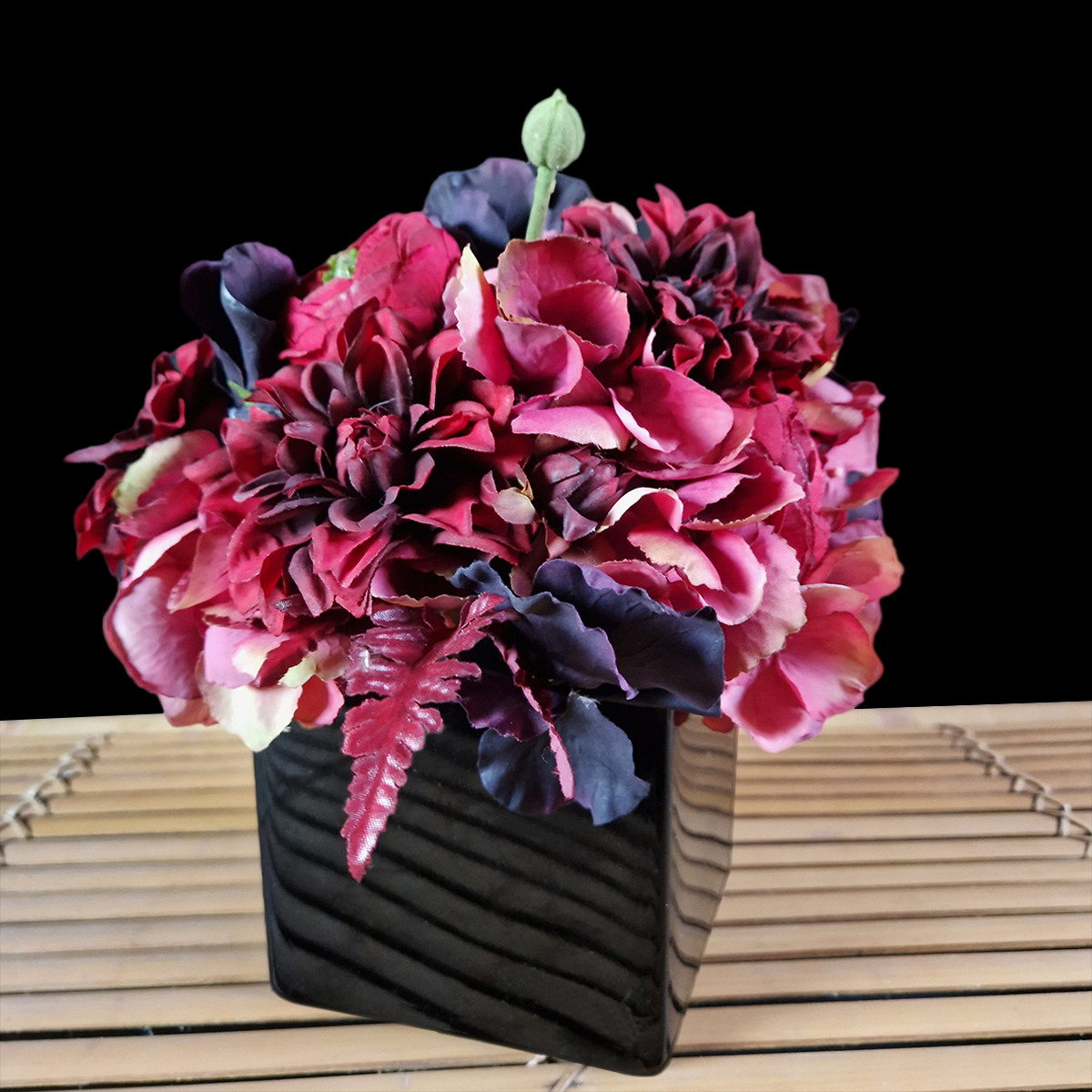 sia-antica-vase-sonia-noir-13-cm-verre-carr image 2