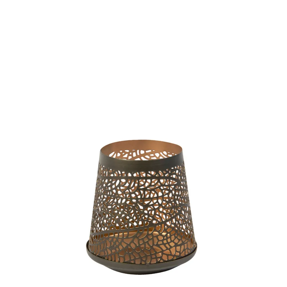 sia-deco-nora-lanterne-leaf-10-cm-marron image 1