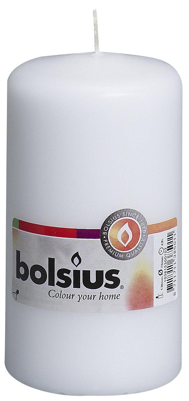 bolsius-bougies-piliers-130x70-mm-bougie-blanche-lot-8-43h image 1