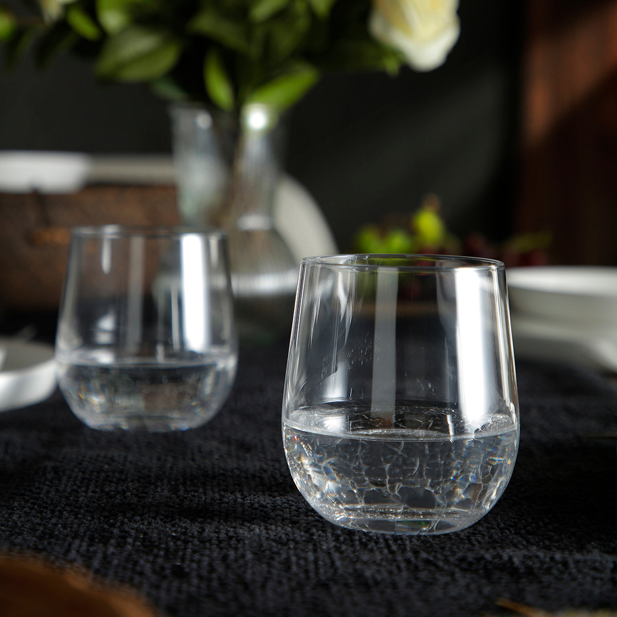 sia-deco-alba-set-4-verres-eau-transparent-35-cl-craquel image 2