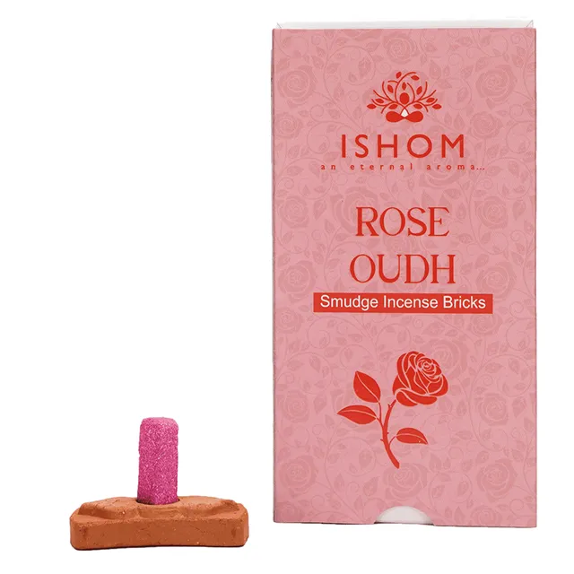 aromatika-ishom-smudge-rose-oudh-brique-d-encens-15-pi-ces image 1