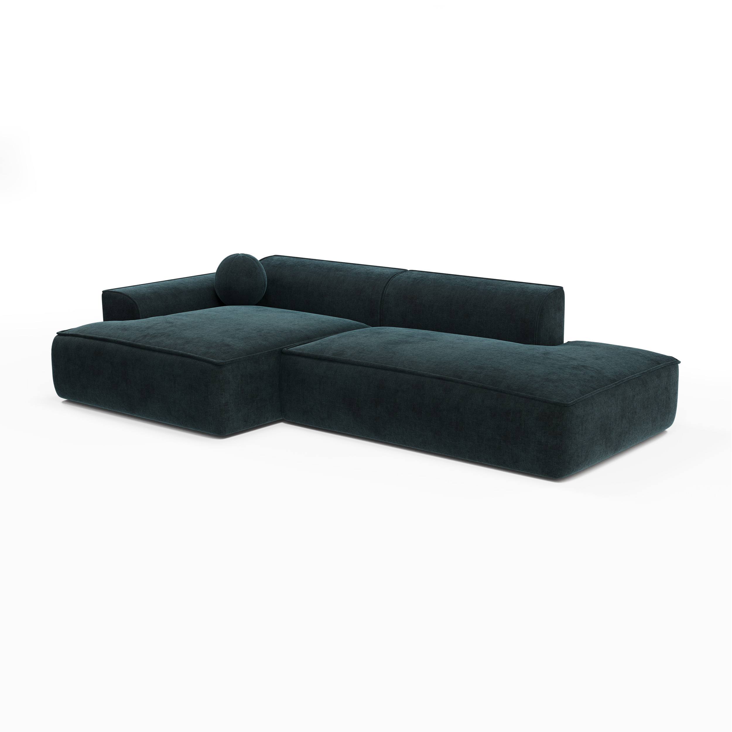 sia-ania-canap-angle-gauche-bleu-paon-spacieux image 3