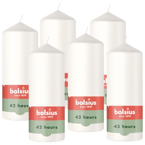 bolsius-bougies-piliers-lisses-blanc-15x6-cm-bougie-42h-lot-4 image 7