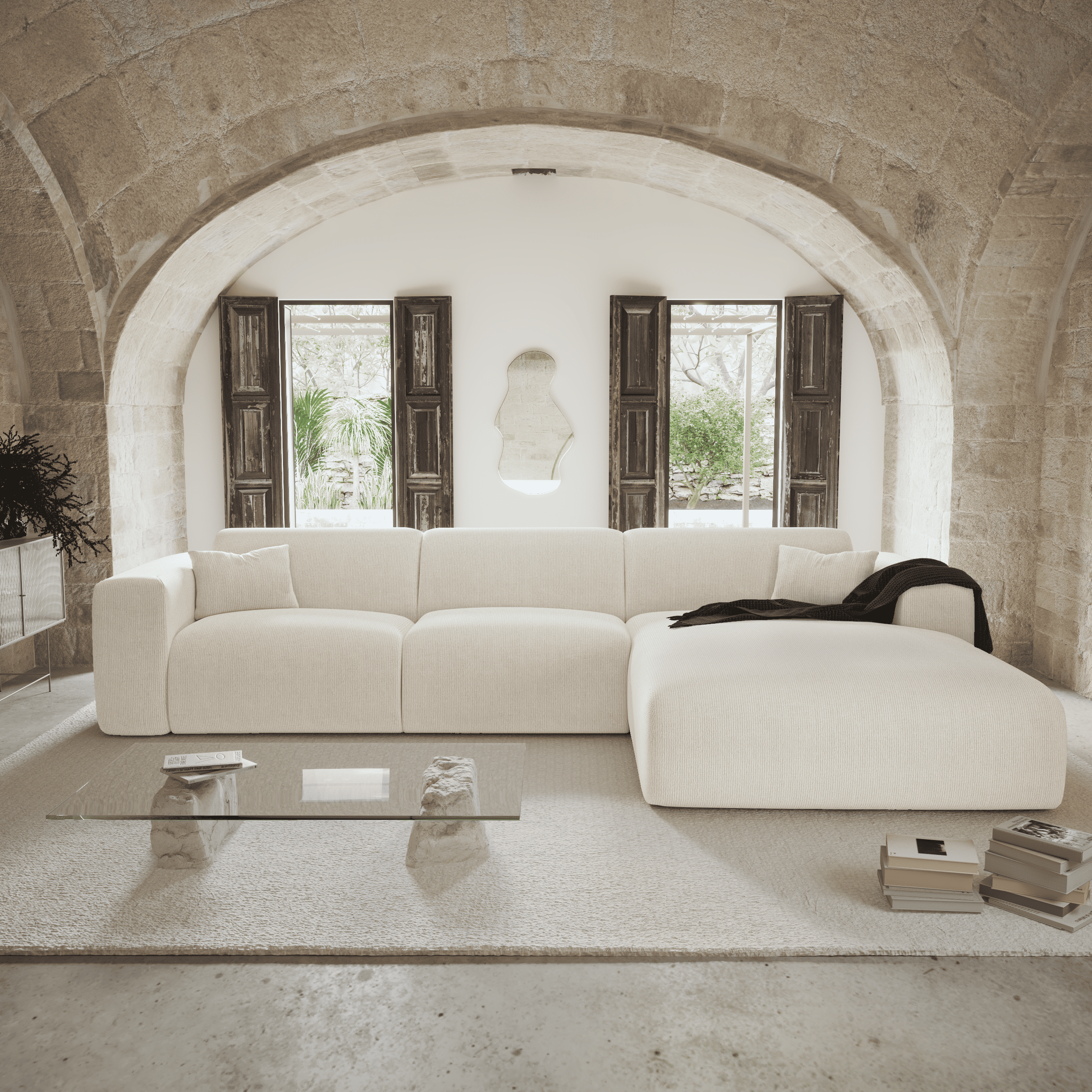 sia-myra-canap-convertible-angle-droit-cr-me-arrondi image 2