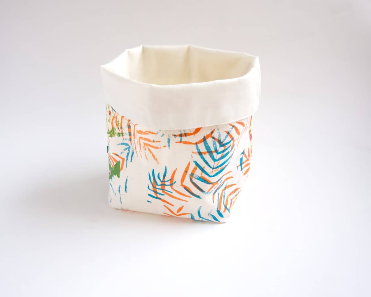 am-cla-paniers-rangement-panier-tissu-tropical-multicolore-13-cm image 3