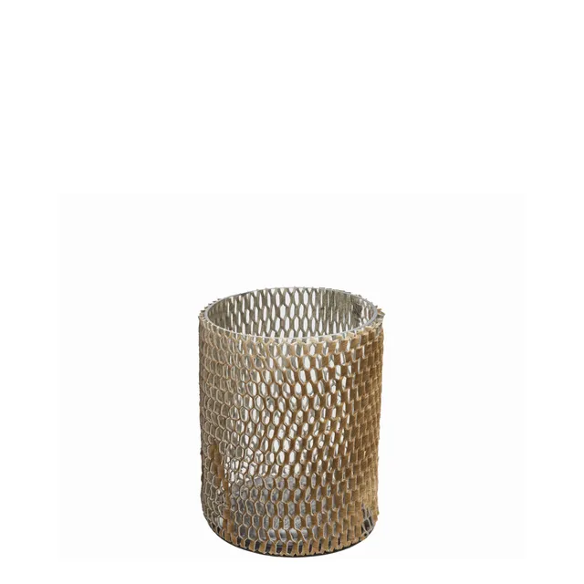 sia-deco-nora-photophore-verre-cuir-marron-20-cm image 1