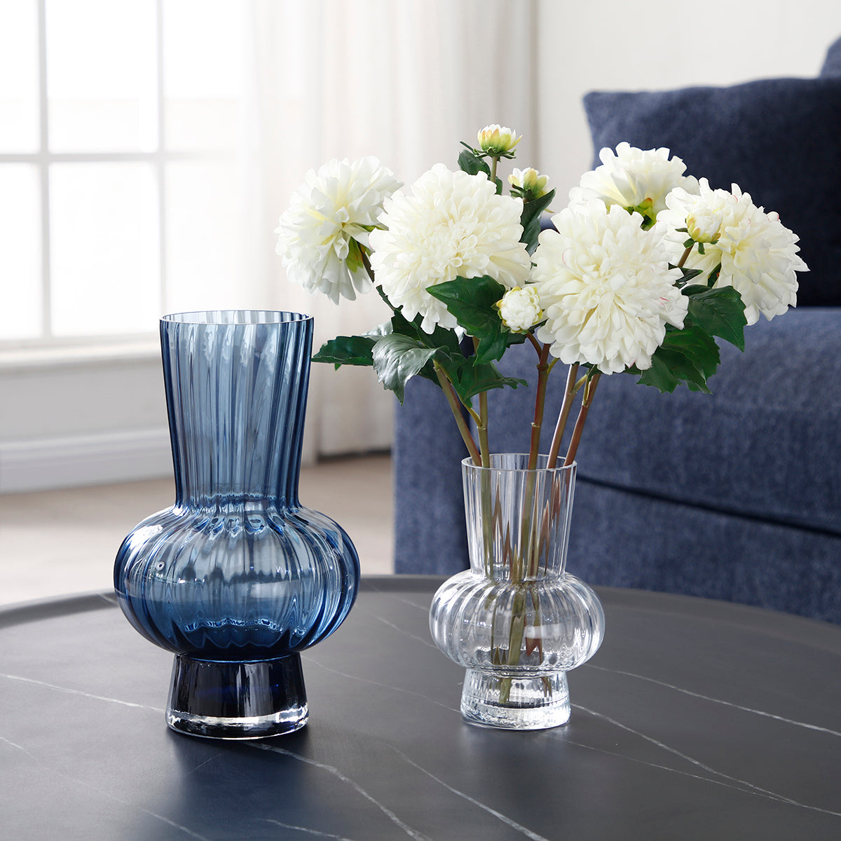 sia-deco-antica-bubble-31-cm-vase-bleu-ondul image 5
