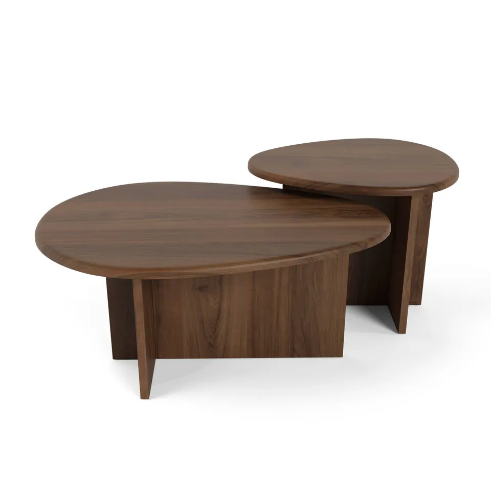 sia-deco-charlie-cedra-lot-2-tables-basses-gigognes-noyer image 1