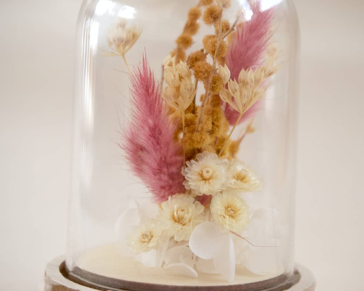 am-cla-cloches-cloche-fleurs-s-ch-es-roses-et-jaunes-12cm image 3