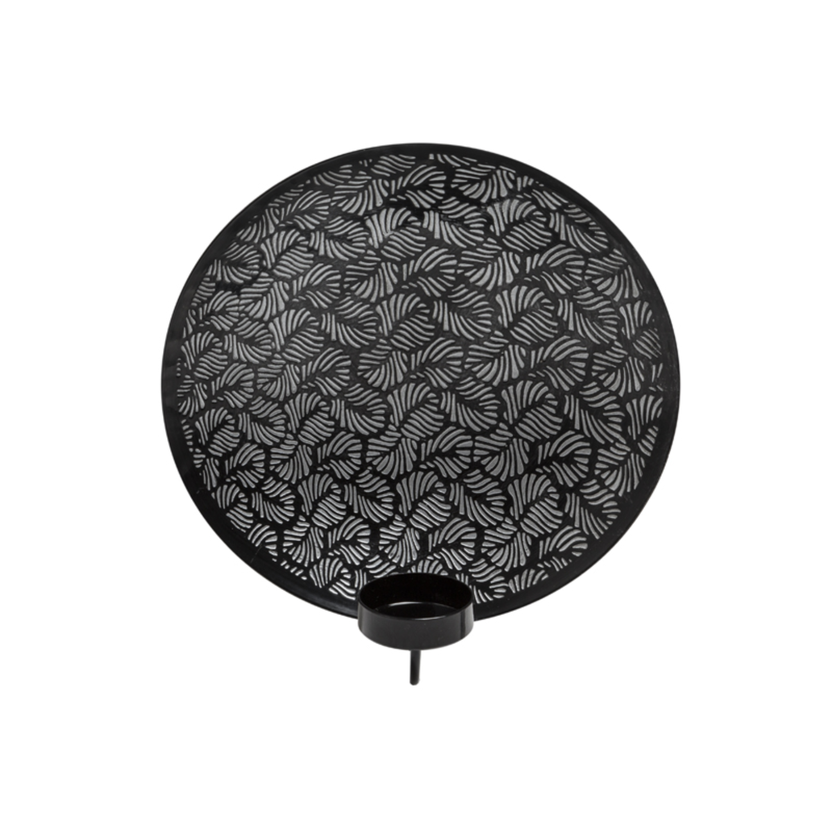 sia-nora-samba-porte-bougie-mural-noir-20-cm-fer image 1