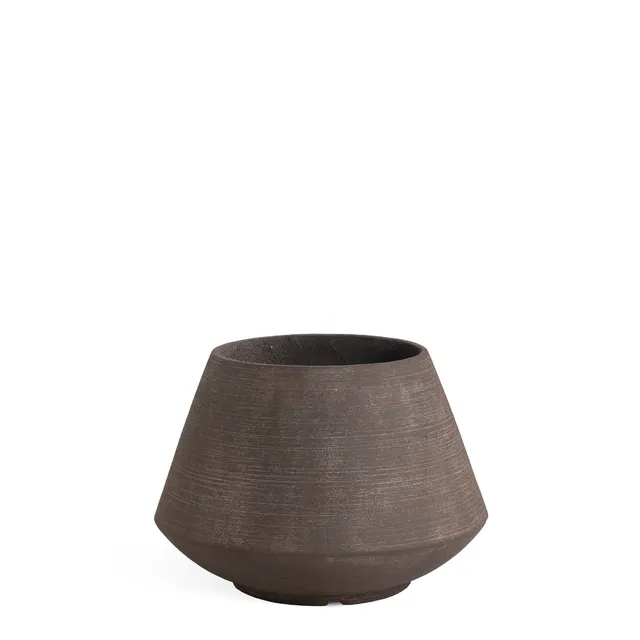 sia-antica-cache-pot-zen-conique-40-cm-marron-fonc image 1