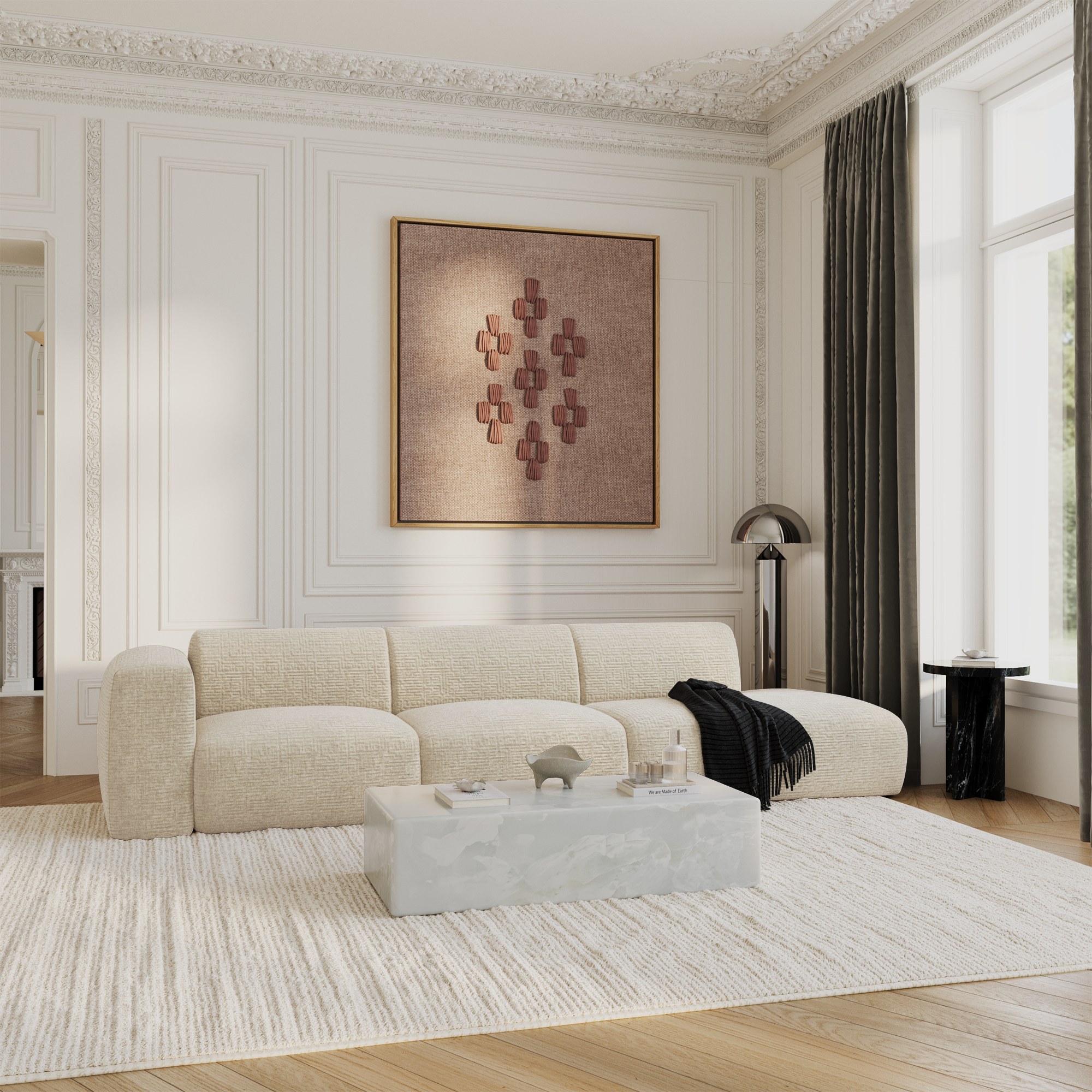 sia-deco-myra-canap-droit-5-places-cr-me-tissu image 2