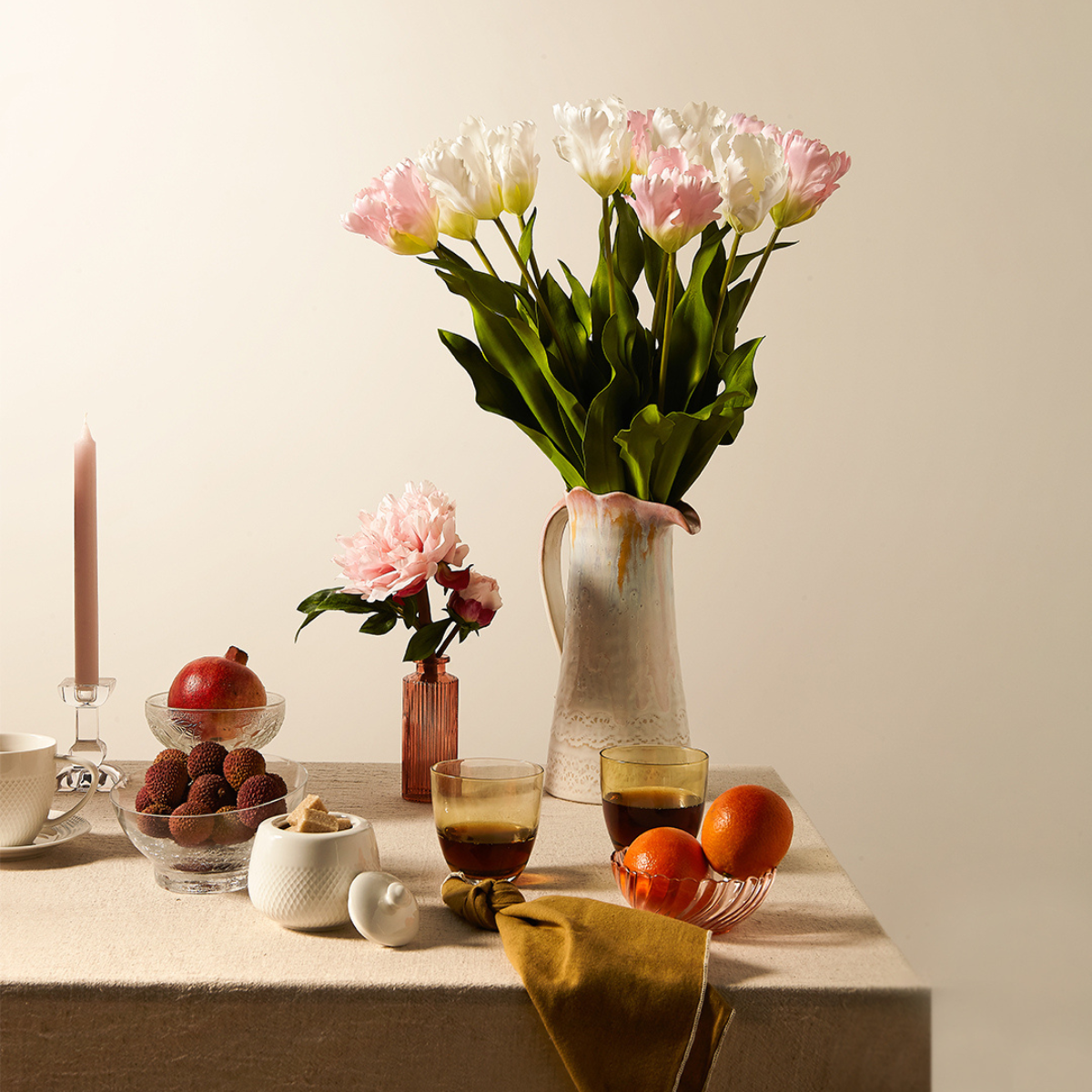 sia-deco-noah-tulipe-perroquet-tige-fleur-rose-63-cm image 3