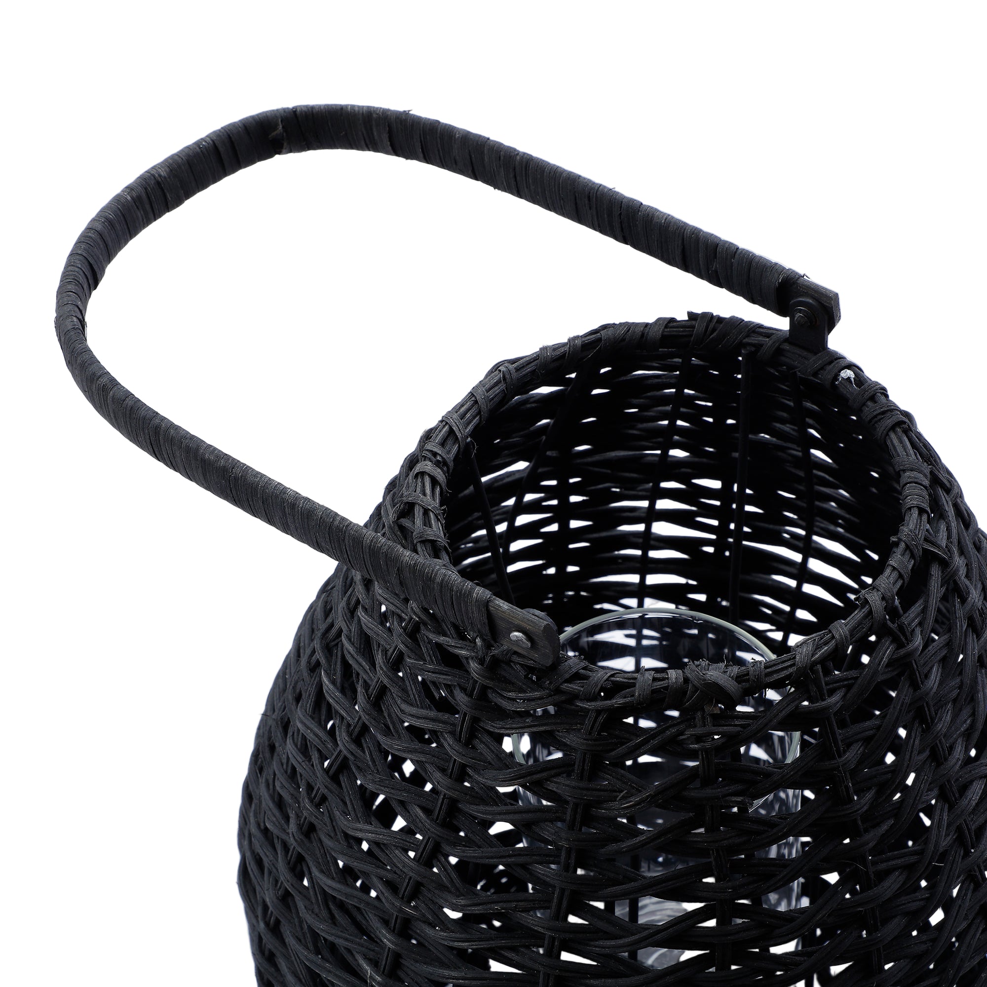 sia-nora-lanterne-rotin-noir-48-cm-verre-chauffe-plat image 3