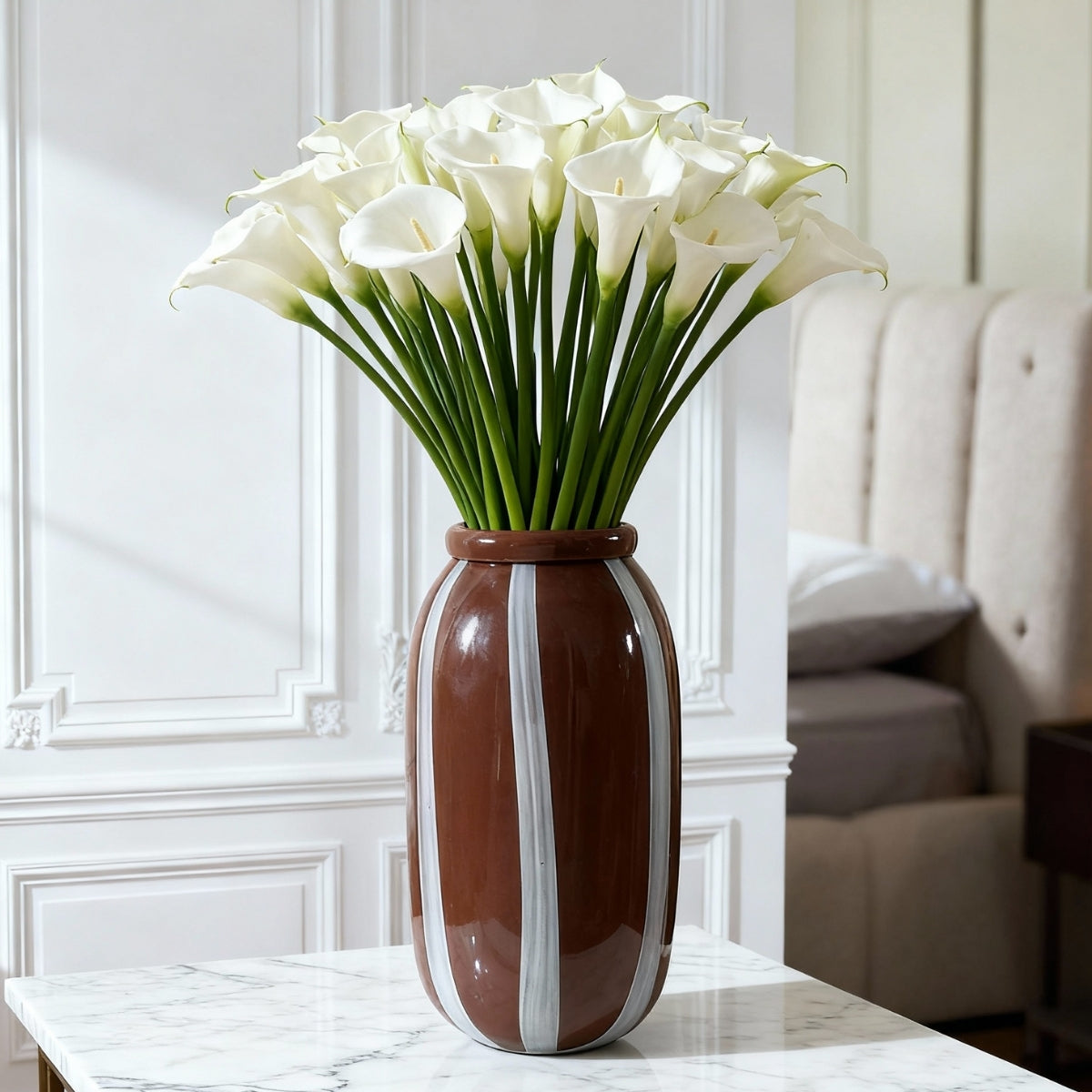 sia-antica-lattea-vase-en-verre-marron-33-cm image 3