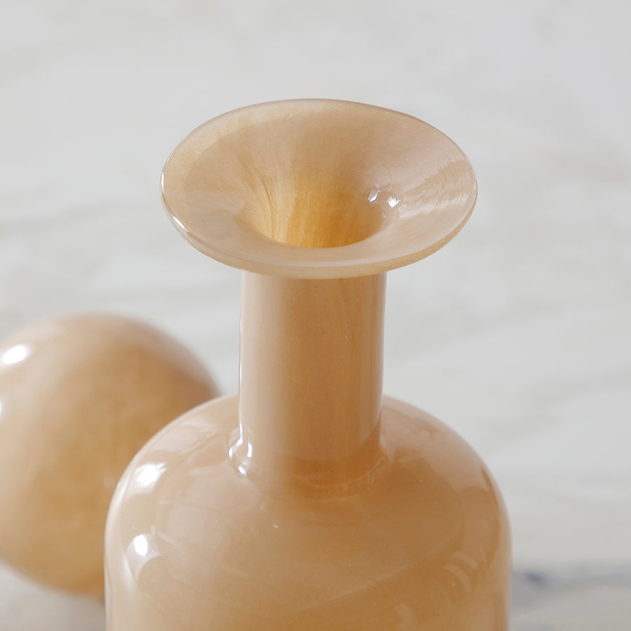 sia-deco-antica-vase-en-verre-nude-beige-34-cm image 3