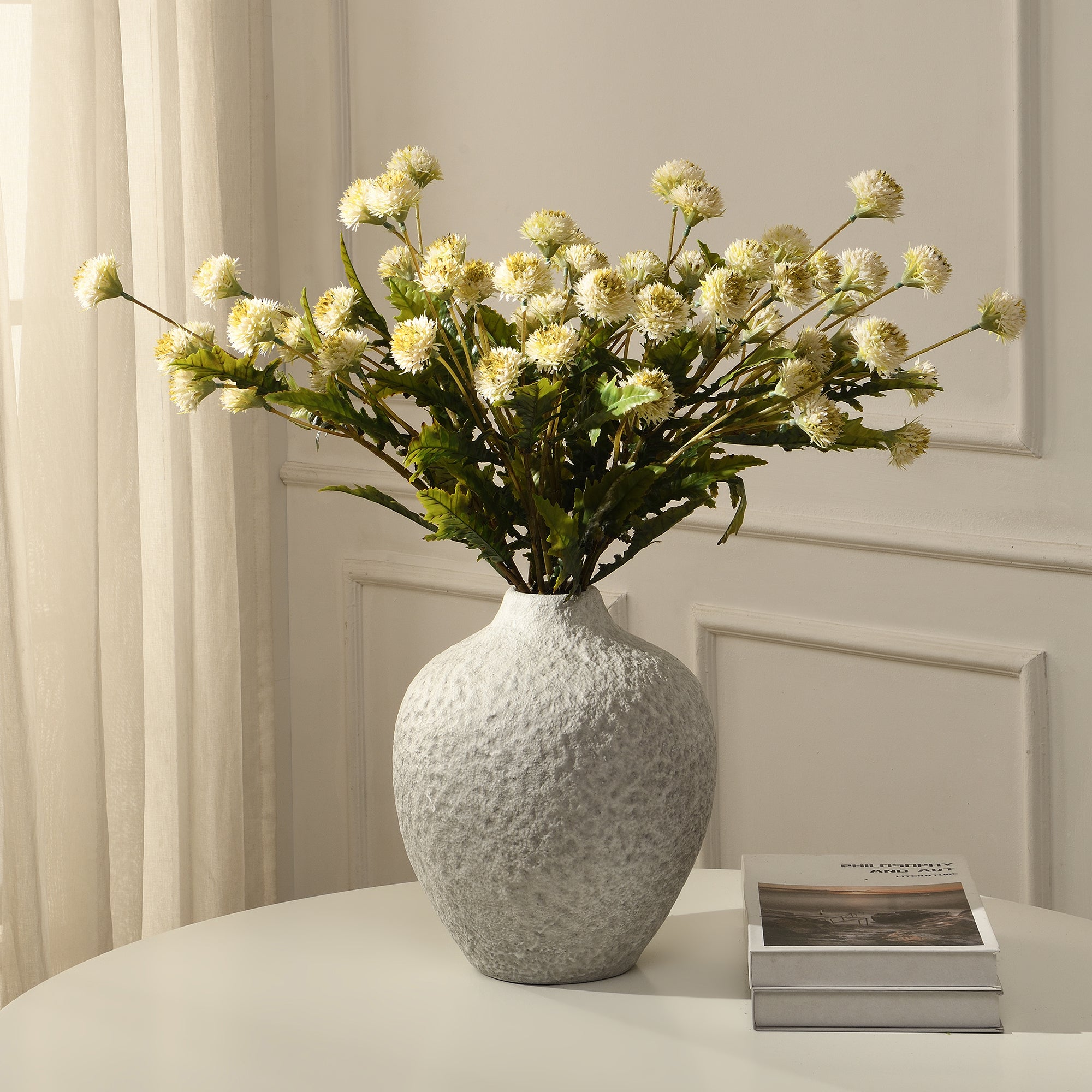 sia-deco-noah-chrysanth-me-ping-pong-fleur-artificielle-blanc-62-cm image 2