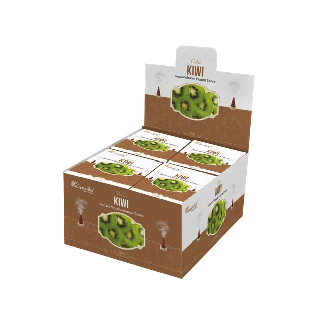 aromatika-vedic-incense-cones-c-nes-encens-kiwi-120-fruit image 1