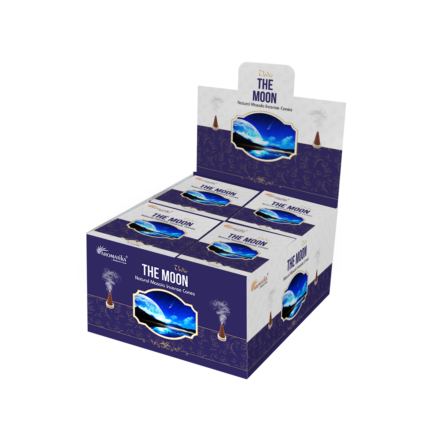 aromatika-vedic-the-moon-c-ne-d-encens-120-c-nes-apaisant image 1