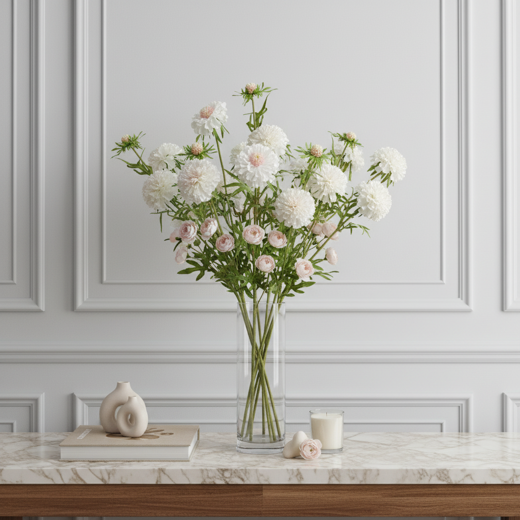sia-noah-scabiosa-fleur-artificielle-blanc-59-cm image 2