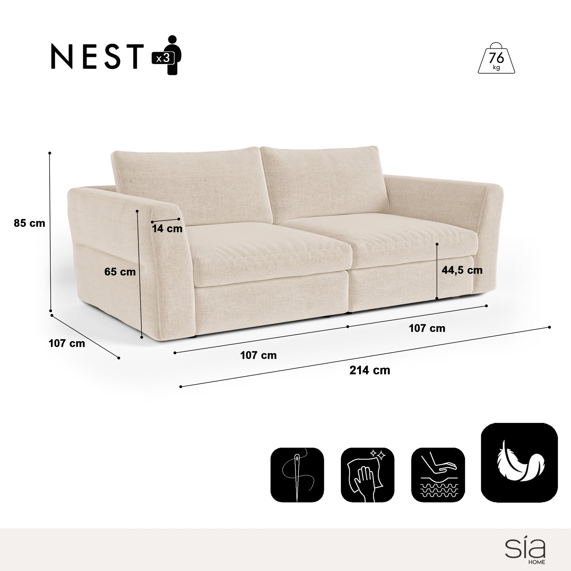 sia-nooma-nest-214-cm-canap-modulable-3-places image 6