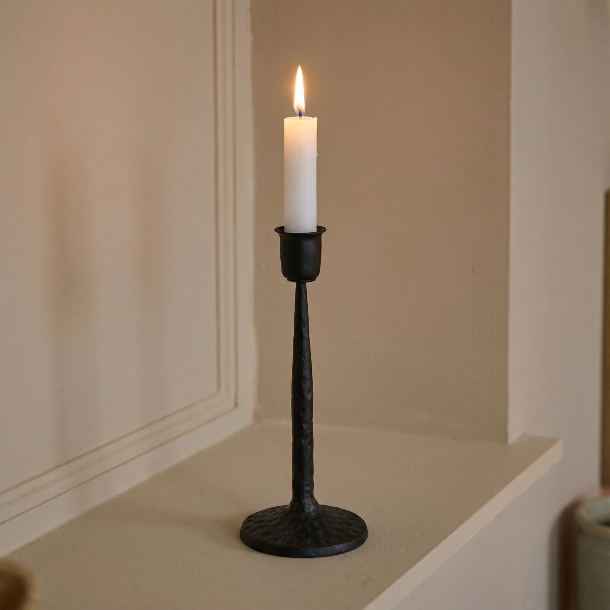 sia-deco-nalia-bougeoir-m-tal-noir-20-5-cm-chandelle image 2