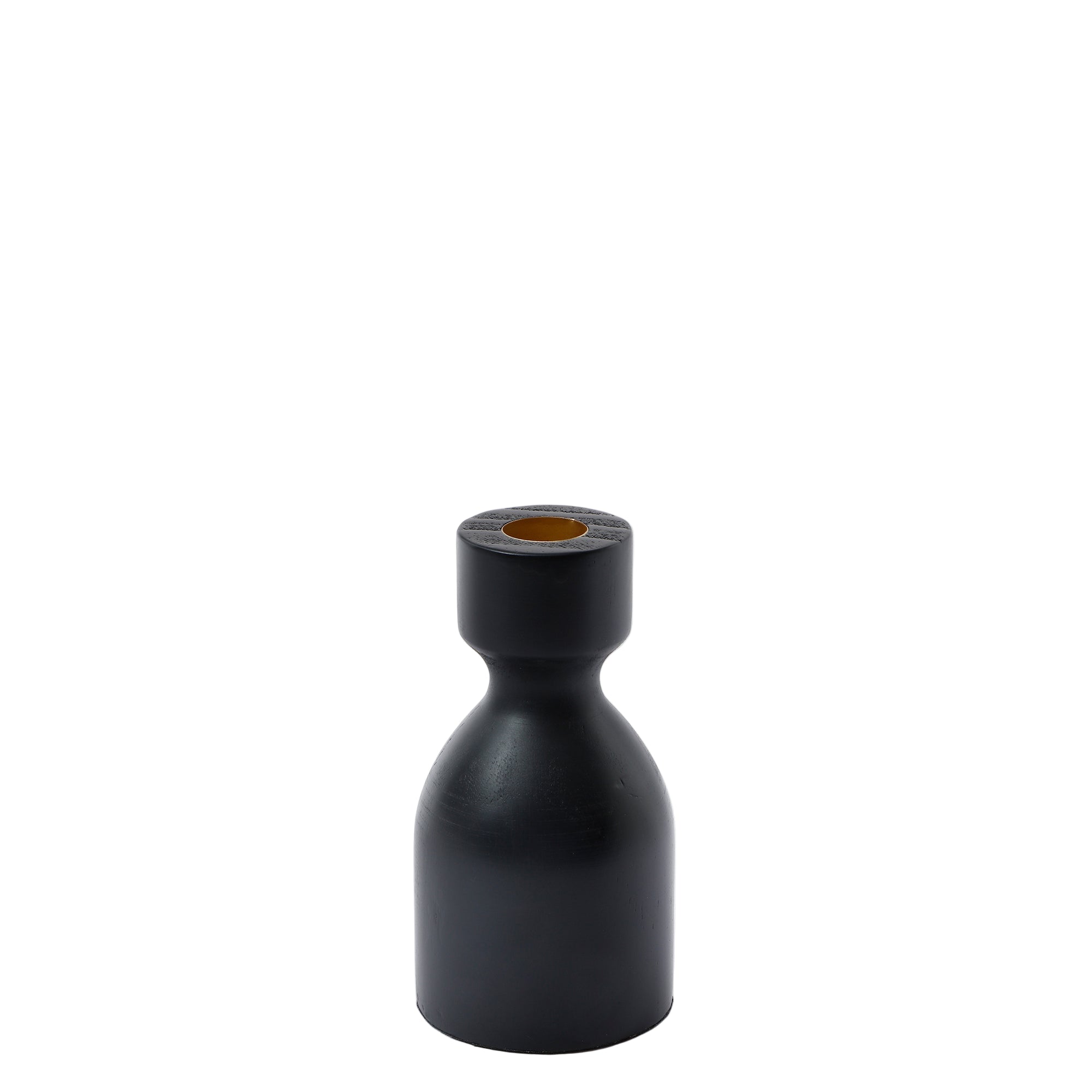 sia-deco-nora-bougeoir-bois-noir-elya-13-cm image 1