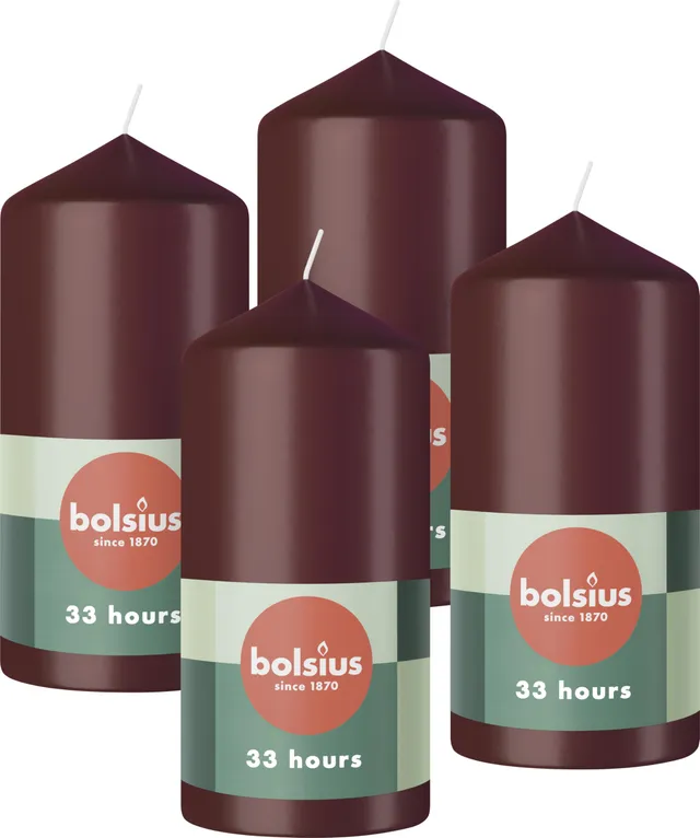 bolsius-bougies-piliers-rouge-fonc-12x6-cm-cire-v-g-tale image 1